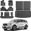 Aviator Floor Mats - Car Mats for Lincoln Aviator 2020-2025, All Weather Floor Mats and Cargo Liner for Aviator Accessories, Heavy Duty Rubber Mats, Car Accessories