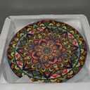 getstar Dinner Plates Set of 6, 10.5 Inch Ceramic Plates, Microwave, Oven and Dishwasher Safe, Colorful Bohemian Style Dishes for Kitchen