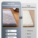 6th Generation Japanese Floor Futon Mattress - Extra-Thick 9-Layer Modern Futon with 100% High-Density Foam, Portable Floor Mattress Sleeping Pad for Adults, Guest Room, Dormitory, Queen Size(60"X80")