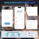 Smart Scale for Body Weight, 4.3" Color Display Digital Weight Scale, High Precision Wi-Fi Bathroom Scale with BMI, Body Fat, Muscle Mass, 20 Body Composition Scale Sync App, 400 lbs, Black