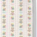 Cute Bears Boho Flowers Baby Boys Girls Crib Sheets Pastel Bear Pink Blue Bows Striped Soft Baby Sheets Watercolor Animals Fitted Crib Mattress Cover for Standard Crib Mattress 52"x28" (One size)