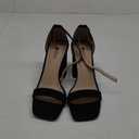 IDIFU IN3 Chunky Block Heels Wedding Party Dress Heeled Sandals (8, Black Nubuck)