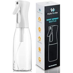 Hula Home Spray Bottle for Hair (20oz/ 590ml) - Powered by Flairosol® Spray Technology - Continuous Ultra Fine Mist Sprayer – For Hairstyling, Cleaning, Salons, Plants, Essential Oil & More - White 