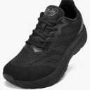 Slow Man Wide Toe Box Shoes for Men - Cushioned Road Running Shoe Non Slip Mens Walking Sneakers for Wide Feet Comfortable Athletic Gym Workout Sneaker, All Black, 43