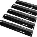 Unicook Adjustable Grill Heat Plate, Extends from 11.75" up to 21" Length, 3.75" Width, Porcelain Steel Grill Burner Cover, Heavy Duty Heat Shield, Flame Tamer Replacement Parts for Gas BBQ, 5 Pack