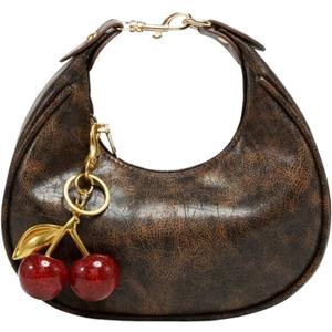 RoseSeek Women's Cute Retro Hand Bag Top Handle Hand Bags Pu Leather Hand Purse with Cherry Decor