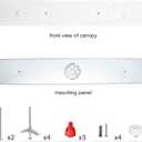 Four Pendant Light Linear Canopy Accessory Light Kit, 38 inch Flush Mount Cluster Canopy, Hanging 4 Lights with One Outlet Box for Kitchen Island, Mounting Hardware Included, Matte White