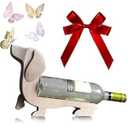 ALCEDIA Dachshund Gifts for Women and Loved Ones. Solid Wood Dachshund Wine Bottle Holder. Dog Mom Gifts for Women. Dachshund Decor Wine Holder. Weiner Dog Gifts for Women. (Natural)