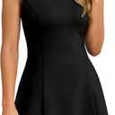 LILLUSORY Women's A-Line Boat Neck Flowy Mini Dress Summer 2026 Going Out Party Club Vacation Sleeveless Tank Dresses