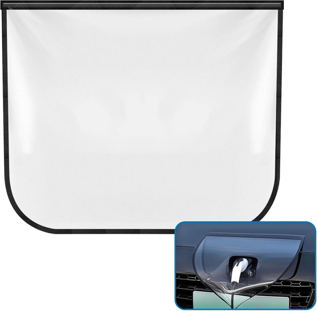 EV Charger Port Cover, Strong Magnetic, Waterproof Rainproof Snowproof Dustproof & Durable, All-Weather Protection, Suitable for All Steel-Bodied Electric Vehicles (Classic)