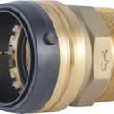 Sharkbite MNPT Adapter, Push to Connect Brass Plumbing Fitting, PEX Pipe, Copper, CPVC, PE-RT, HDPE (1-1/4 in.)