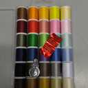 Fbshicung Polyester Sewing Thread Set - 30 Assorted Colors, 50 Yards per Thread Spool, Sewing Kit Includes 5 Large Eye Hand Needles, 2 Needle Threader, Suitable for DIY Hand Sewing