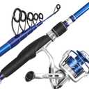 KastKing Compass Telescopic Fishing Rods and Combo, Sensitive Graphite Composite Blank, Easy to Travel, Packs to Just 17" in Length, Stainless Guides and Ceramic Rings, Combos w/ 4+1BB Spinning Reel