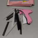 Stitch Gun for Clothes - Handheld Stitch Gun Quick Clothing Fixer - Tagging Gun - Includes 6 Needle, 1000 Black Fasteners & 1000 White Fasteners (Pink/Orange)