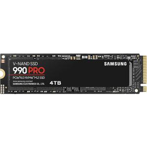 Samsung 990 PRO SSD 4TB PCIe 4.0 M.2 2280 Internal Solid State Hard Drive, Seq. Read Speeds Up to 7,450 MB/s for High End Computing, Gaming, and Heavy Duty Workstations, MZ-V9P4T0B/AM