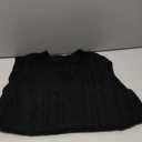 SweatyRocks Women's Sweater Vest V Neck Slim Fit Sleeveless Cable Knit Tops (Medium, Black)