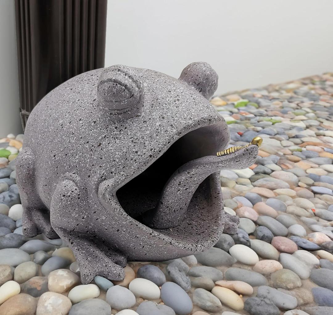 Coolboy Frog Sculpture Gutter Diverter Rain,Deco Gutter Extension Downspout, Eco-Friendly Resin Gutter Extender Diverter,Splash Block, Perfect Rain Gutter Downspout Extension for 3"x4" Downspouts (Frog 7.8"x7.2"x5.91")