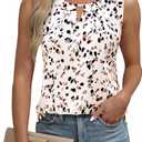 Blooming Jelly Womens Summer Tank Top Sleeveless Business Casual Outfits 2025 Basic Loose Dressy Work Shirt (X-Large, Beige Floral)