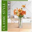 6 Pcs 10 Inch Tall Glass Ribbed Cylinder Vases Clear Floating Candle Flower Vase in Bulk, Hurricane Candle Holder for Wedding Housewarming Gift Table Centerpieces