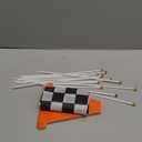Racing Car Party Decorations Include 6 Orange Traffic Cones and 12 Checkered Flags Mini Black and White 7 Inch Cardboard Cones for Race Car Theme Birthday Party Decorations