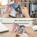 Bocasal for MagSafe Wallet Magnetic Card Holder, RFID Blocking Leather Card Slots for iPhone 16/15/14/13/12 Pro/Max/Plus, Adjustable Kickstand Flip Mag Safe Wallet (Rose Gold)