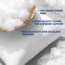 MIULEE 18x18 Pillow Inserts with Cotton Cover,Set of 4 100% Virgin Microfiber Throw Pillows for Couch Sofa and Bed