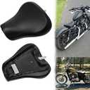 Motorcycle Black Wide Solo Driver Seat Soft Front Cushion Pillion Pad For Harley Sportster 883 1200 Forty Eight 1983-2003