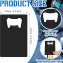 Nuogo 100 Pcs Stainless Steel Card Bottle Openers Bulk Metal Card Beer Openers Groomsmen Wallet Bottle Opener for Wedding Party Bridesmaid Favors Gifts (Black)