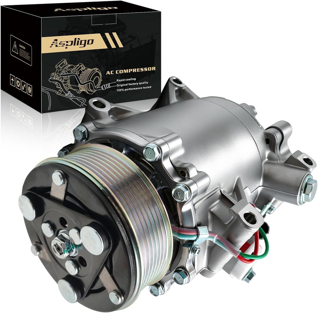 Air Conditioner AC Compressor with A/C Clutch Fits for Honda Civic 2012-2015, CR-V 2007-2014, RDX 2007-2012, CO 4920AC AC Compressor, Replaces 38810RWCA01, 38810RZYA01