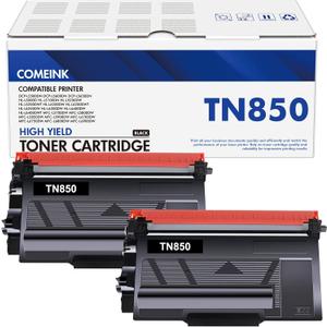 TN-850 TN850 Toner Cartridge 2-Pack: Replacement for Brother TN 850 TN820 High Yield Black for HL-L6200DW MFC-L5850DW MFC-L5900DW HL-L5100DN Printer Ink