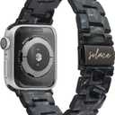 Solace Bands Lightweight Perma Watch Band - Universal Fit for Apple Watch Bands for Women and Men, iWatch Bands for 38mm 40mm 41mm 42mm 44mm 45mm 49mm Ultra, SE and Series Series 10 9 8 7 6 5 4 3 2 1 (Matte Solid) (38/40/41/42/44/45mm, Black and White)