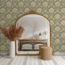 Surface Style - Caspian Rug-Inspired Peel and Stick Wallpaper (Blue Celestial)