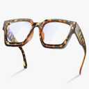 livho Oversized Eyewear Frame for Woman and Men - Rectangle Fashion Glasses for Computer, Chic Preppy Frame