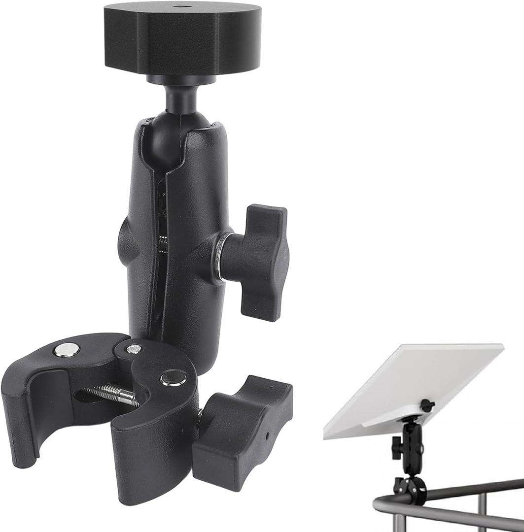 Starlink Mini Mount for RV Ladder, Star Link Mi ni Adjustable Clamp Mounting for Pole, Tube, Pipe, Tubing up to 1.6, Old Starlink Mini RV Mount, Compatible with Original Pipe Adapter (Black)