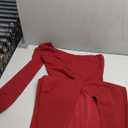 ZESICA Women's One Shoulder Long Sleeve Cocktail Dress Sexy High Slit Ruched Bodycon Wedding Guest Maxi Dresses M