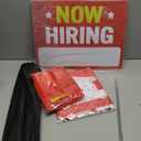 4 Pcs Feather Flag Set Include 2 Now Hiring Sign with Stake, 7 ft Now Hiring Feather Advertising Flag, Banner with Rope for Business Promotion