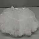 CHERRY LOVE 18inch Petticoat Mid-Thigh Underskirt Princess Puffy Mini Skirt (Small-Medium, Ivory)