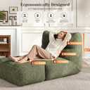 Homkdom Bean Bag Chair,Giant Bean Bag Chairs for Adults 31.49" H with Foldable Ottoman for Living Room, Bedroom or Balcony,Big Lounge Chair with Memory Foam Filled,Lazy Floor Sofa,Plush,Comfy,Green