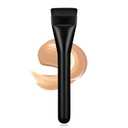 2 x Flat Foundation Brush for Liquid Makeup,14CM Premium Fast Flawless Flat Top Kabuki Makeup Brushes Face Cosmetics Concealer Brush for Liquid, Blending, Powder, Cream, Powder, Blush, Buffing Black