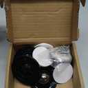 PlusRoc 4 Pack 1 Inch Self Adhesive Paste Caster Wheels for Furniture Kitchen Appliance Rollers, Load Capacity 28LBS Per Wheel, Low Profile Swivel Wheels for Bucket Storage Bins