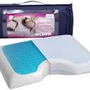 COMFYT Side Sleeper Pillow - Cervical Cooling Pillow, Gel Memory Foam Shoulder Bed Pillows Orthopedic Supports Posture Neck for Back Stomach Sleepers (White)
