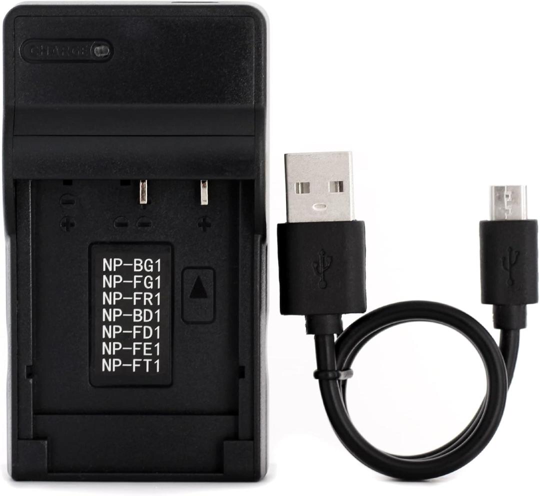 Norifon NP-BD1 USB Charger for Sony Cyber-Shot DSC-P100, DSC-P120, DSC-P150, DSC-P200, DSC-T5, DSC-T50, DSC-T500, DSC-T70, DSC-T700, DSC-T75, DSC-T77, DSC-T9, DSC-T90, DSC-T900 Camera and More