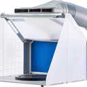 VEVOR Airbrush Spray Booth, Portable Hobby Airbrush Paint Spray Booth Kit with LED Lights, Exhaust Fan and Exhaust Extension Hose, Airbrush Paint Booth for Painting Models, Arts, Crafts, Cakes, 4m³/min