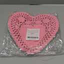 Heart Doilies 10 Inches - Pack of 100, 25 Each in Red, Pink, White, and Blue - Perfect for Valentine's Day Decorations.