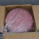 Redlife Vanity Stool with Storage, Round Makeup Vanity Stool with 4 Gold Legs Small Velvet Make Up Chair Multifunctional Storage Ottoman Stools for Makeup Room Bedroom (Pink)