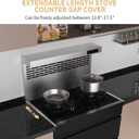316 Stainless Steel Stove Gap Covers,2 Pack Stove Gap Filler, Range Trim Kit, Heat-Resistant Stove Gap Guard, Easy Retractable Length 13.8" to 27.5",Width 0.78", Silver