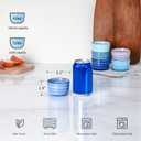 Selamica Ramekins 4 OZ Oven Safe for Creme Brulee, Porcelain Custard Cups Ramekins for Baking, Mini Souffle Dishes, Dipping Sauce Bowls, Set of 6, Gradient Blue