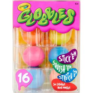 Crayola Globbles Squish Toys (16ct), Sticky Stress Ball for Kids & Adults, Calming Sensory Fidget Toys for Classrooms, Stress Relief Fidget Balls, Back to School Gift
