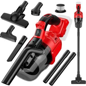Cordless Vacuum Cleaner for Milwaukee M18 Battery, 5 in 1 Cordless Vacuum with 500W Brushless Motor Max 18000r/Min50CFM 100AW Handheld Vacuum Cordless for Floor, Carpet, CarFurniture(No Battery)