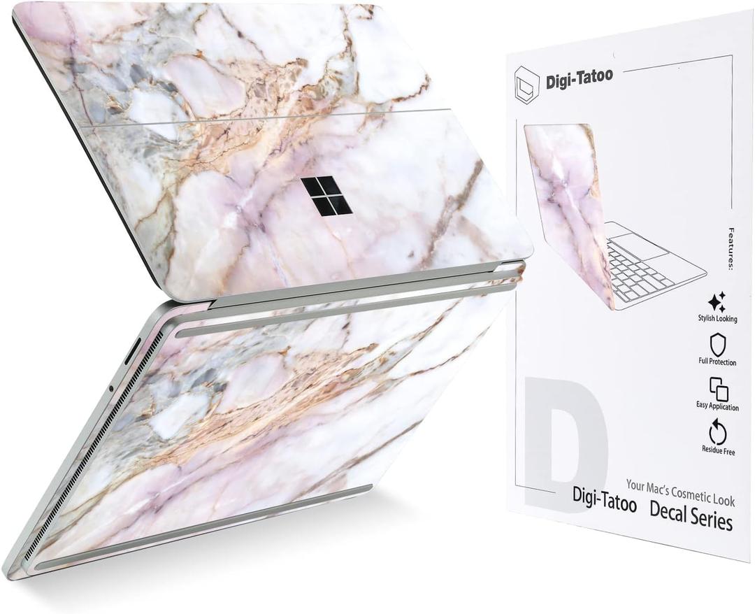 Ultra Thin Protective Cover Skin Decal Sticker for 2023 Microsoft Surface Laptop Studio 2, Easy Apply, Anti-Scratch, Residue Free Vinyl Skin [Cracked Marble]